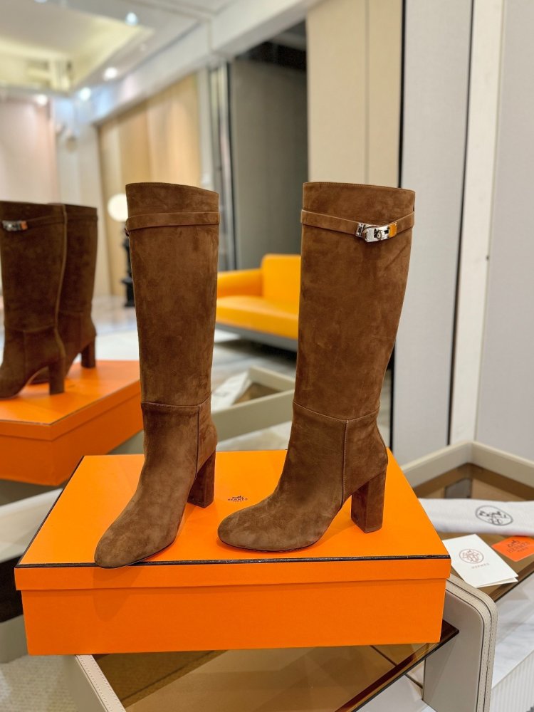 Сапоги Hermes Justine кожаные женские фото 5