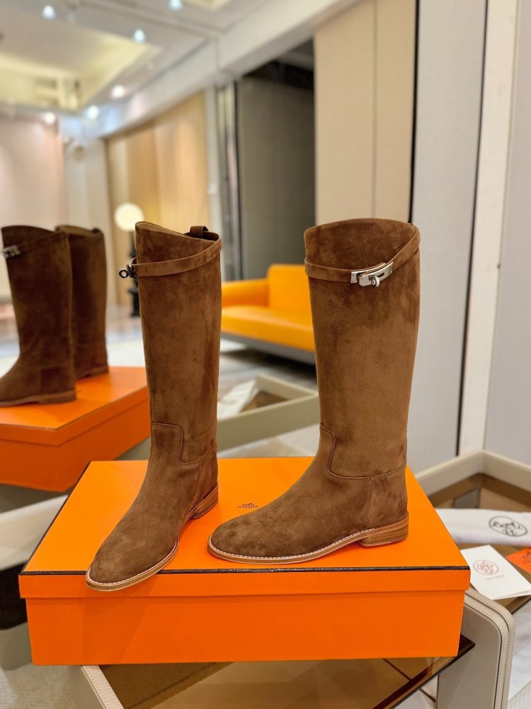 Сапоги Hermes Justine кожаные женские фото 5