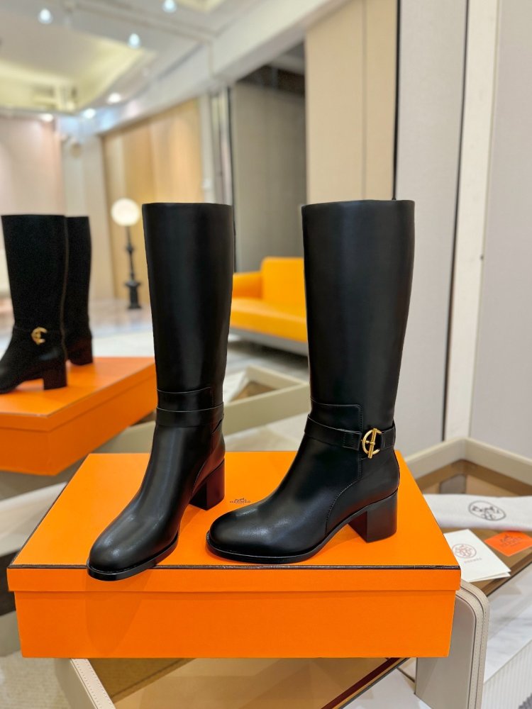 Boots Hermes Justine leather women's фото 5