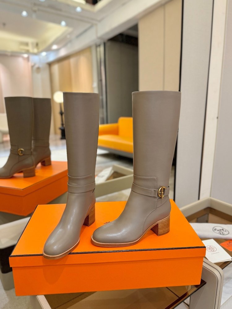 Сапоги Hermes Justine кожаные женские фото 5