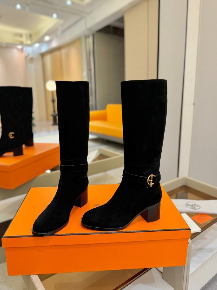 Сапоги Hermes Justine кожаные женские фото 5