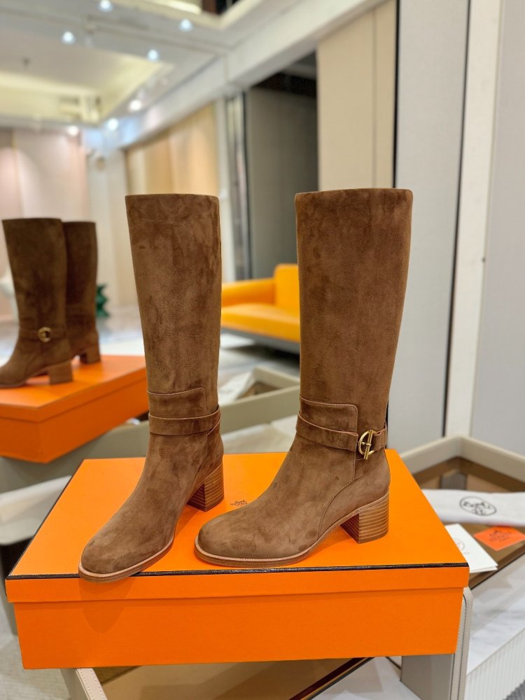 Сапоги Hermes Justine кожаные женские фото 5