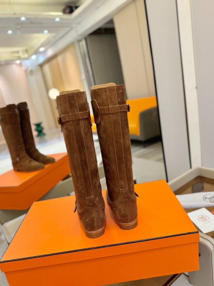 Boots Hermes Justine leather women's фото 6