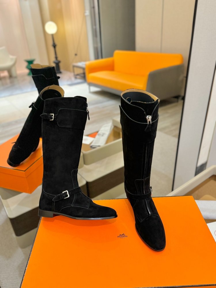 Сапоги Hermes Justine кожаные женские фото 6