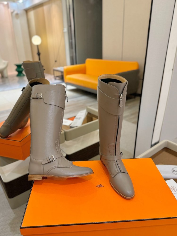 Сапоги Hermes Justine кожаные женские фото 6