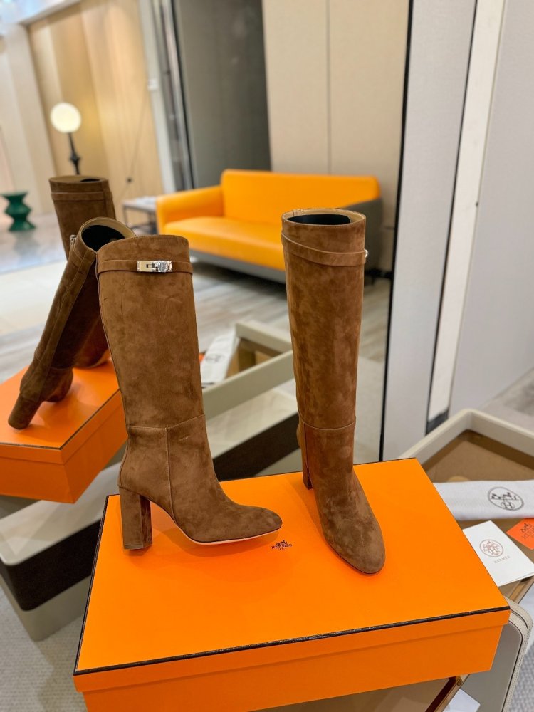 Сапоги Hermes Justine кожаные женские фото 6