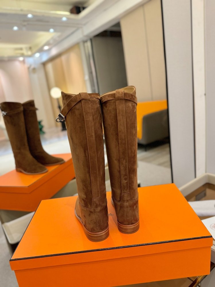 Сапоги Hermes Justine кожаные женские фото 6