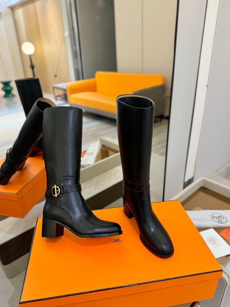 Boots Hermes Justine leather women's фото 6