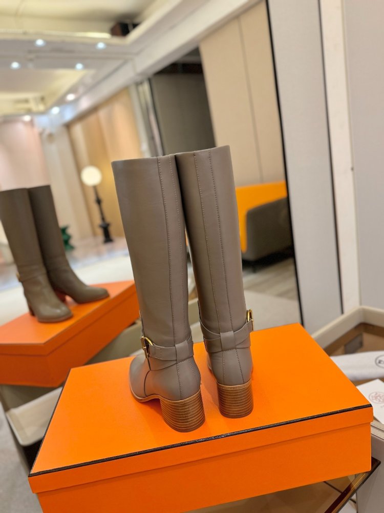 Сапоги Hermes Justine кожаные женские фото 6