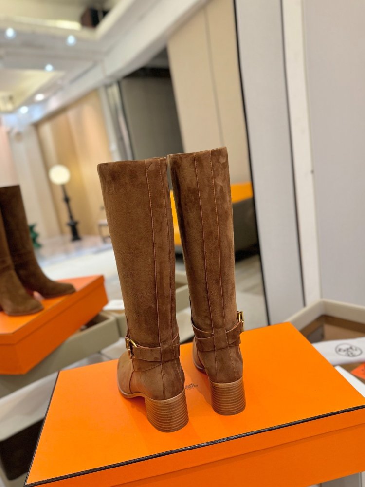 Сапоги Hermes Justine кожаные женские фото 6