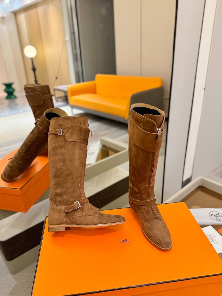 Boots Hermes Justine leather women's фото 7