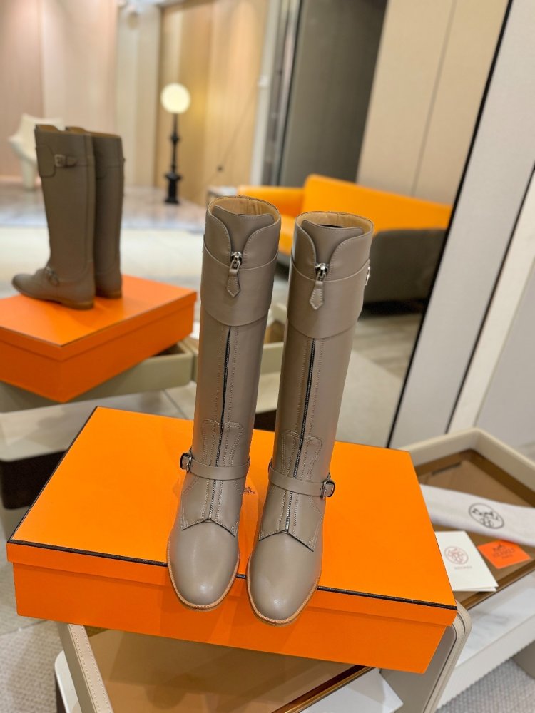 Сапоги Hermes Justine кожаные женские фото 7