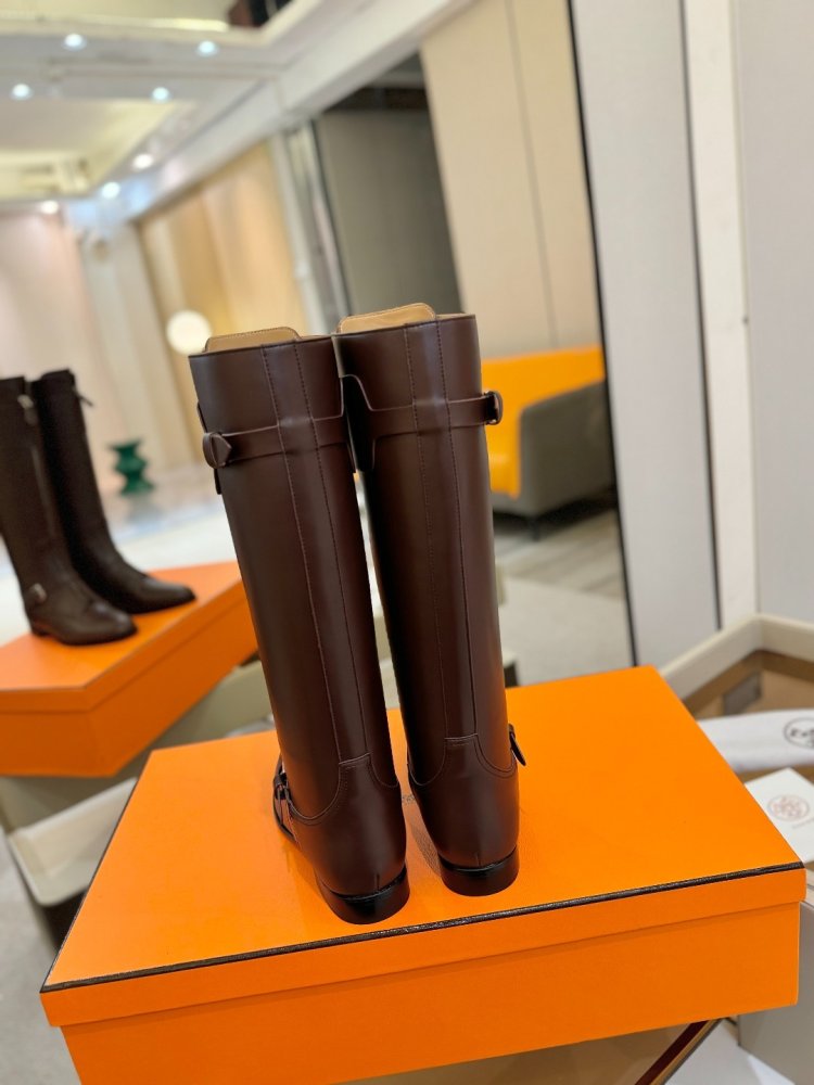 Сапоги Hermes Justine кожаные женские фото 7