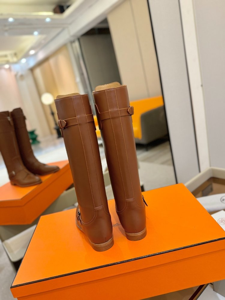 Сапоги Hermes Justine кожаные женские фото 7