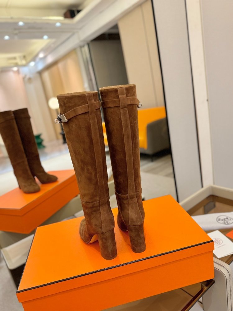 Сапоги Hermes Justine кожаные женские фото 7