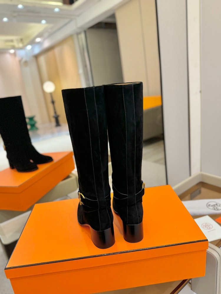 Сапоги Hermes Justine кожаные женские фото 7