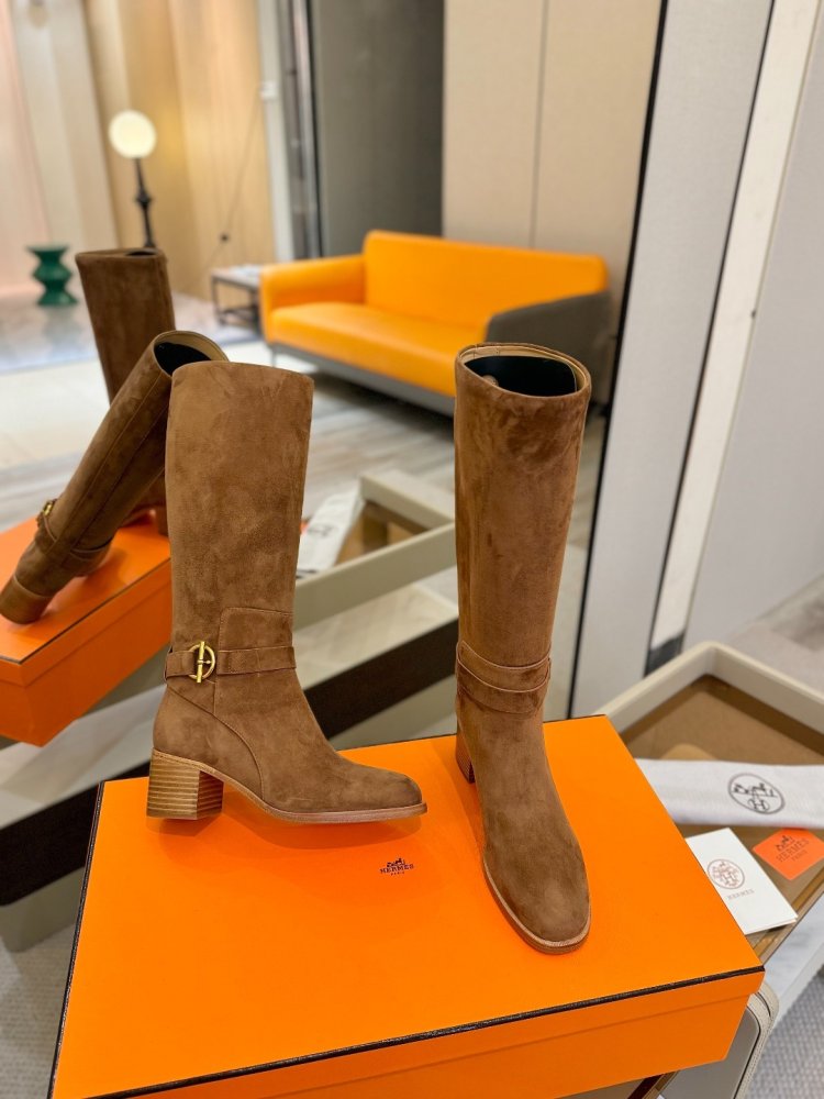 Сапоги Hermes Justine кожаные женские фото 7