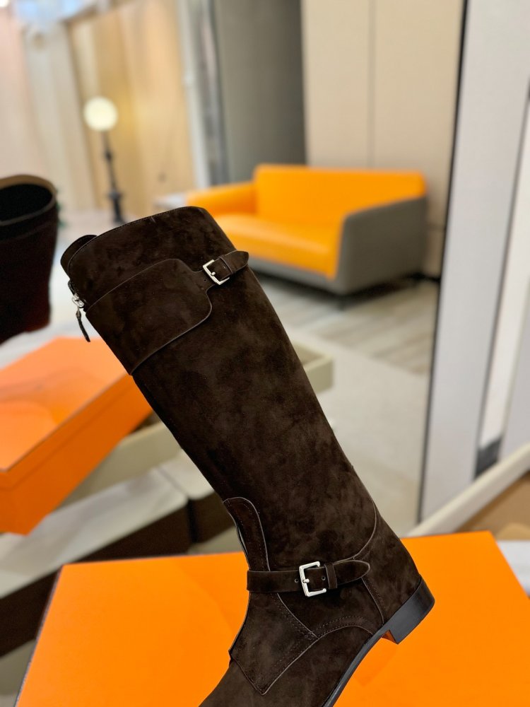 Сапоги Hermes Justine кожаные женские фото 8