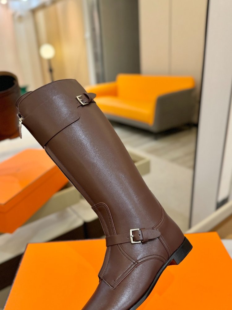 Сапоги Hermes Justine кожаные женские фото 8