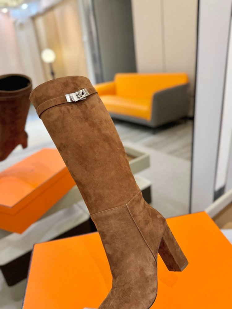 Сапоги Hermes Justine кожаные женские фото 8