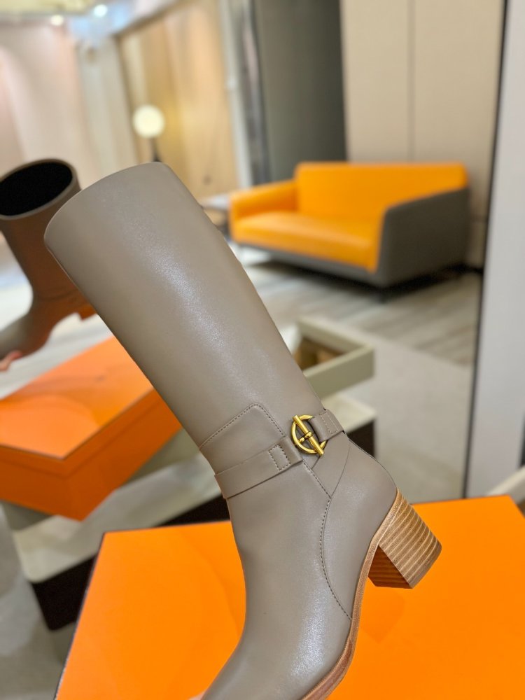 Сапоги Hermes Justine кожаные женские фото 8