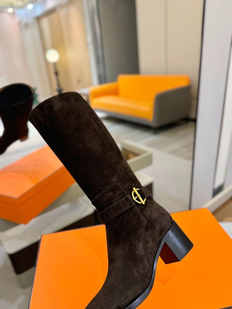 Сапоги Hermes Justine кожаные женские фото 8