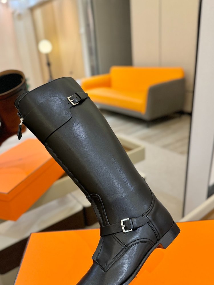 Boots Hermes Justine leather women's фото 9