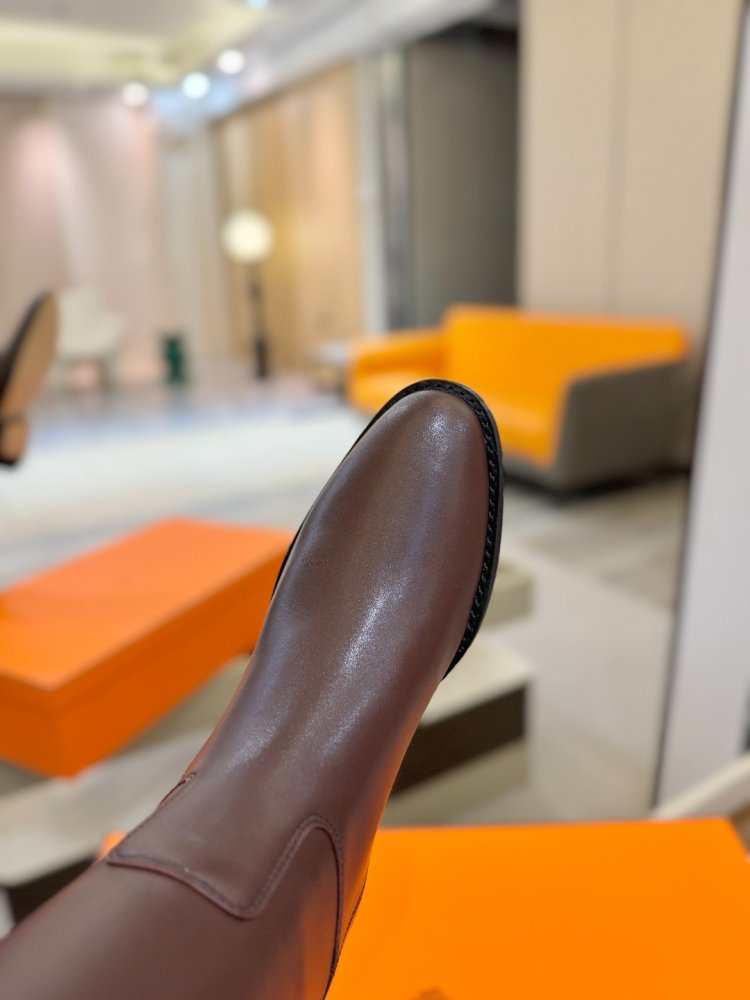 Сапоги Hermes Justine кожаные женские фото 9