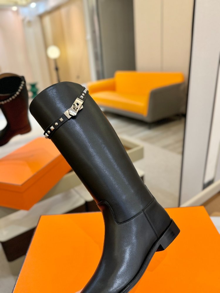 Сапоги Hermes Justine кожаные женские фото 9