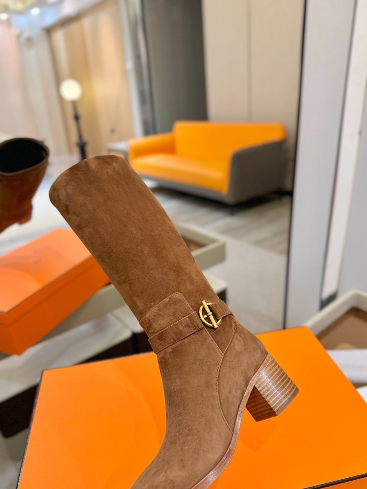 Сапоги Hermes Justine кожаные женские фото 9