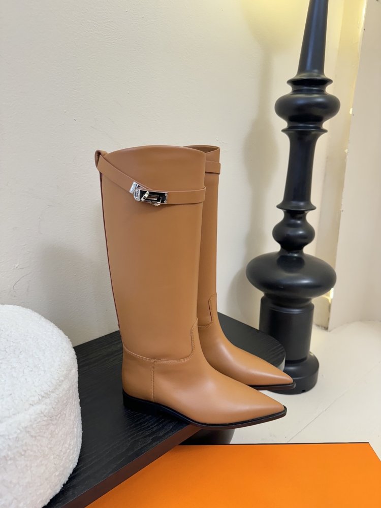 Чоботи Hermes Kelly жіночі шкіряні фото 2