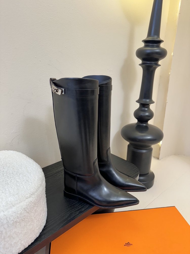 Чоботи Hermes Kelly жіночі шкіряні фото 2