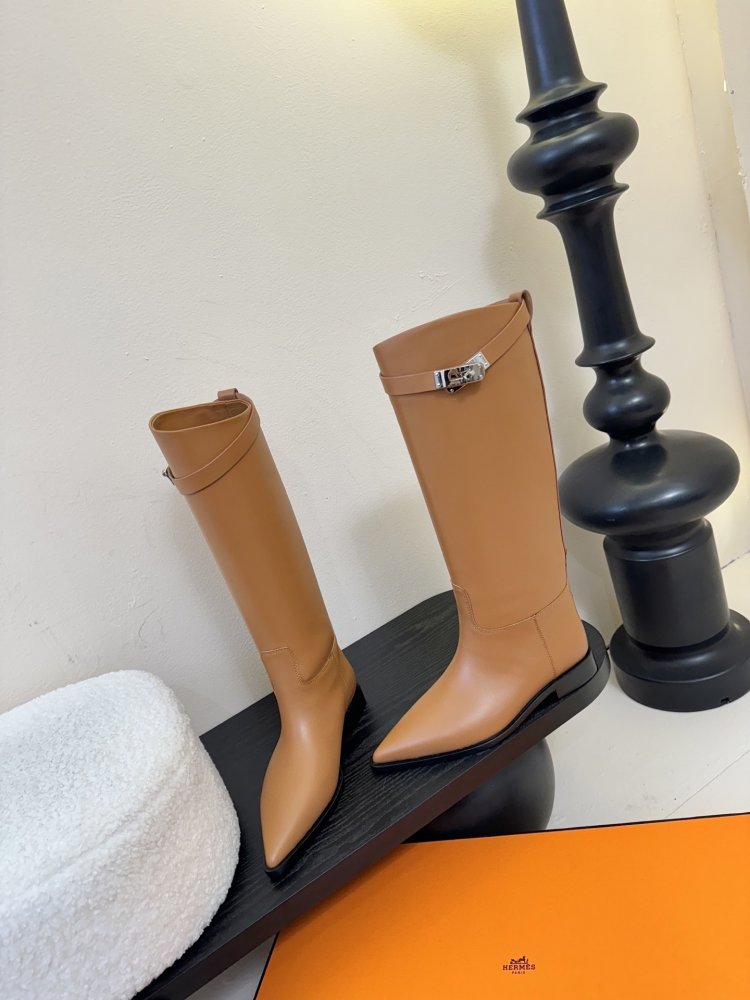 Чоботи Hermes Kelly жіночі шкіряні фото 3