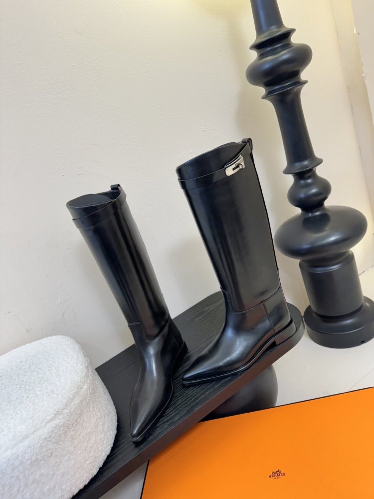 Чоботи Hermes Kelly жіночі шкіряні фото 3