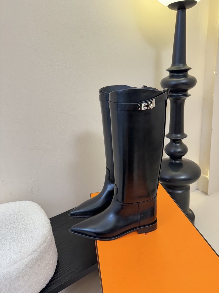 Чоботи Hermes Kelly жіночі шкіряні фото 5