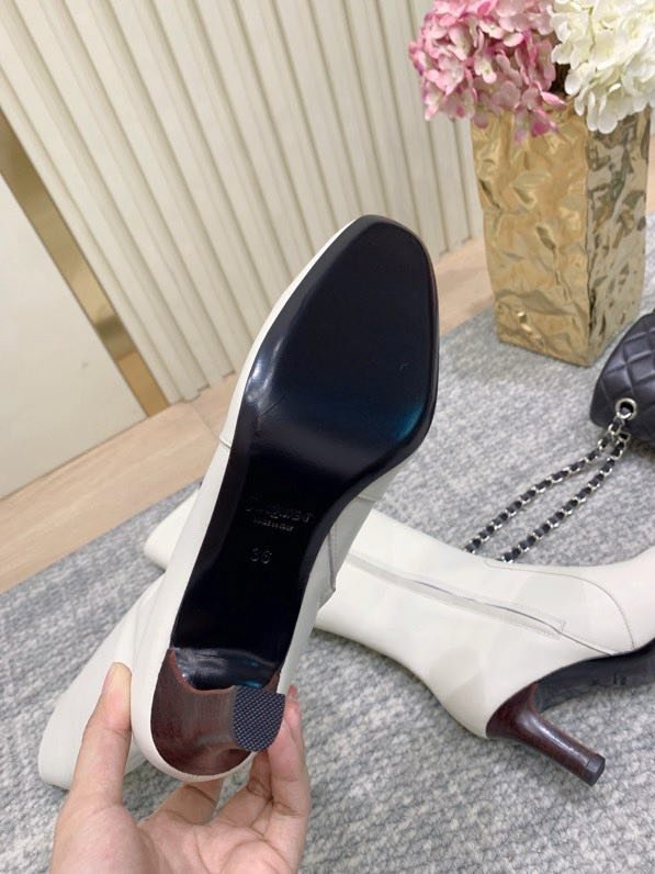 Сапоги кожаные белые женские фото 7