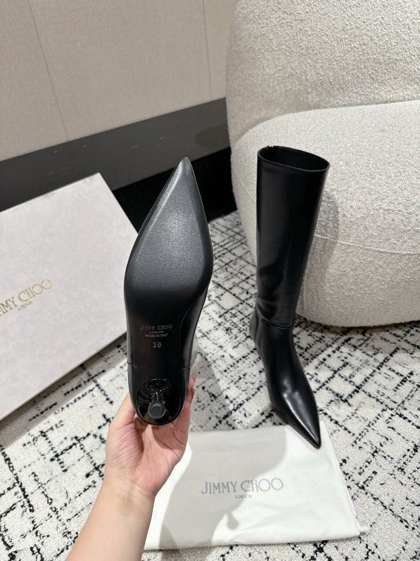 Чоботи шкіряні на підборах 5 см фото 3