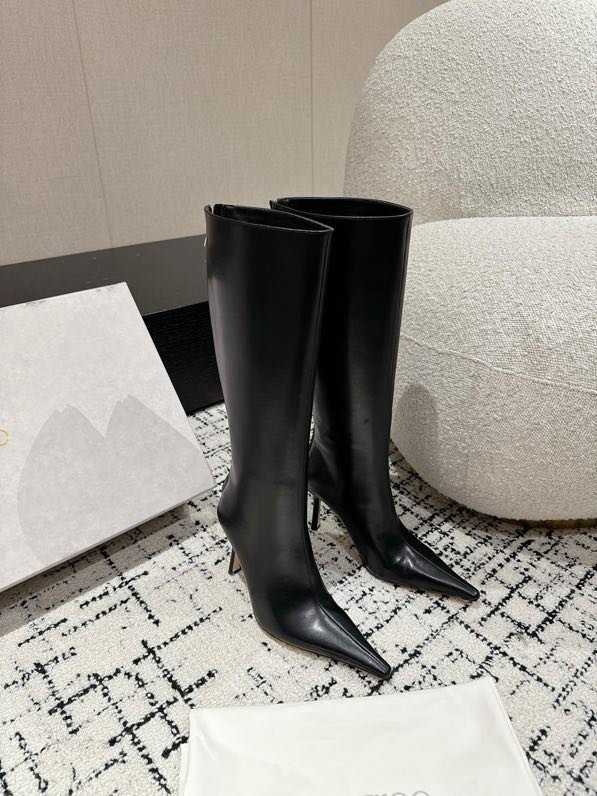 Boots leather on stud 10 cm