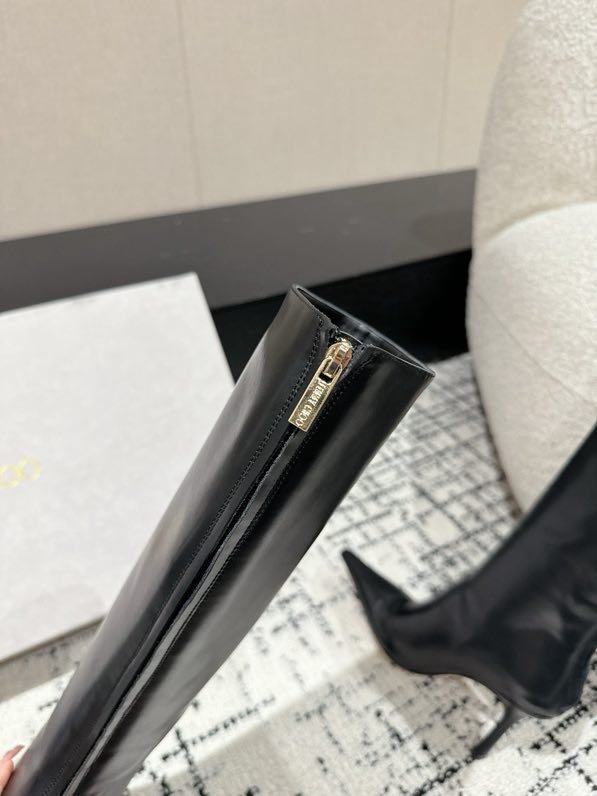 Boots leather on stud 10 cm фото 3