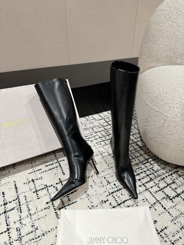 Boots leather on stud 10 cm фото 9