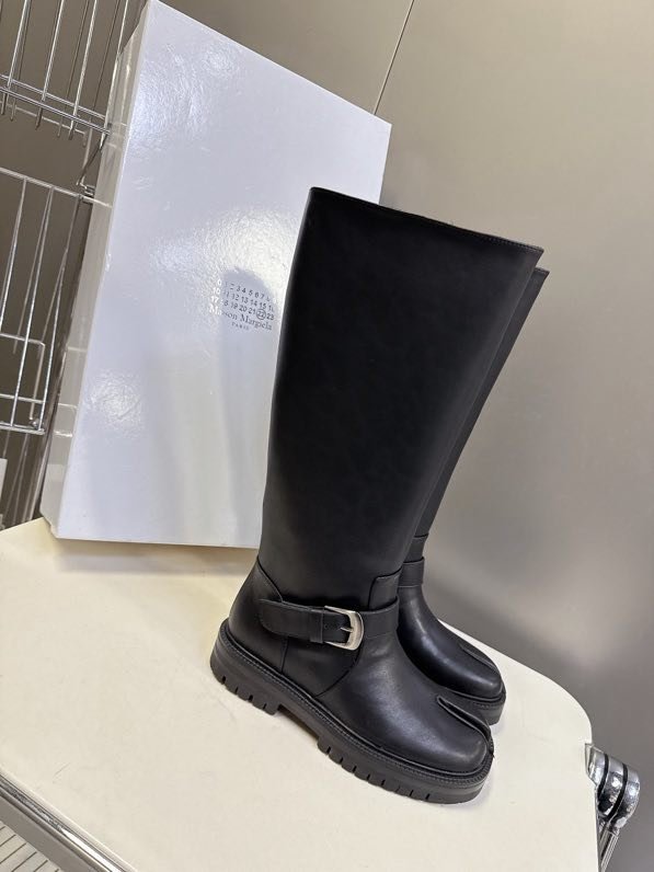 Сапоги кожаные с раздвоенным носком фото 4