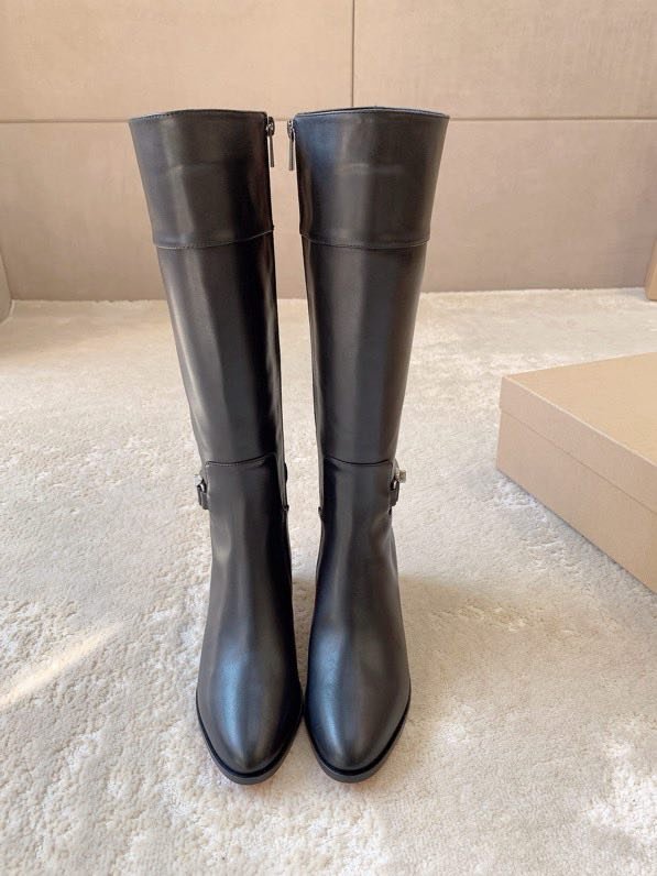 Сапоги кожаные женские на каблуке фото 2