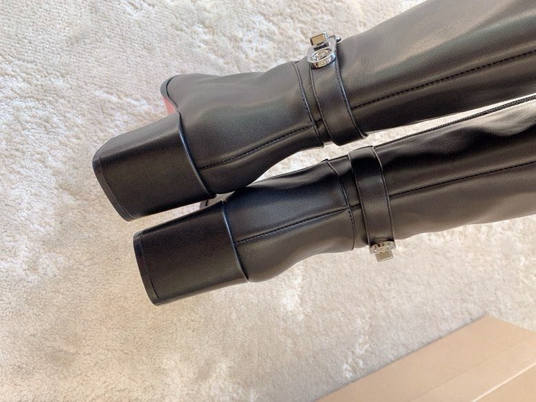 Сапоги кожаные женские на каблуке фото 4