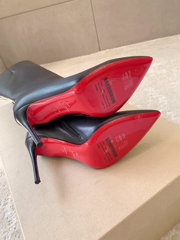 Boots leather women's on stud фото 8