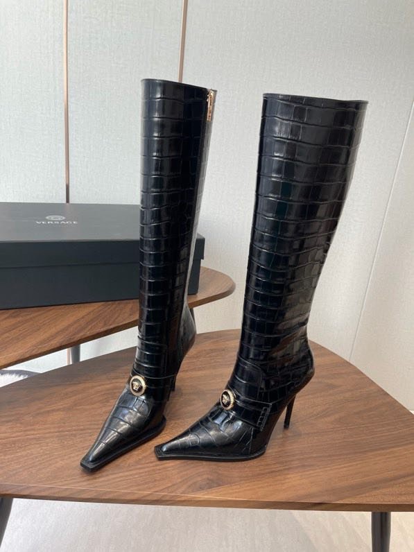 Сапоги кожаные женские на высоком каблуке фото 4