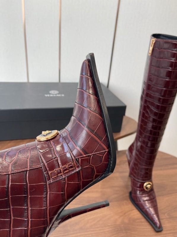 Сапоги кожаные женские на высоком каблуке фото 4