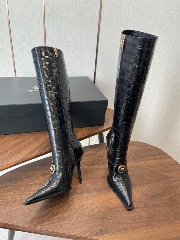 Сапоги кожаные женские на высоком каблуке фото 6