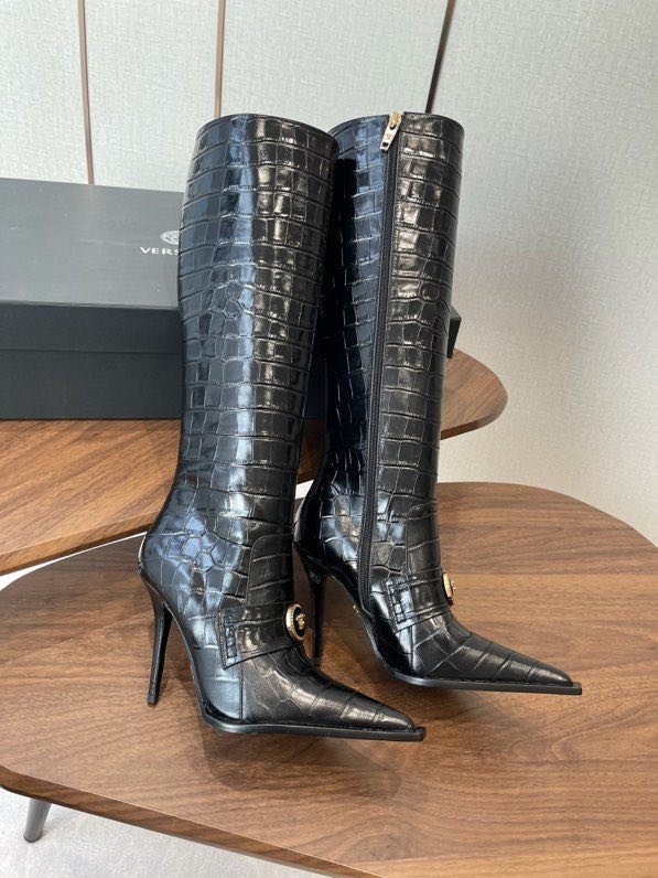 Сапоги кожаные женские на высоком каблуке фото 7