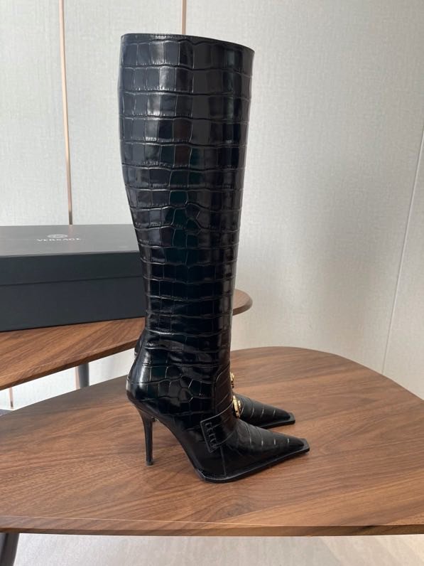 Сапоги кожаные женские на высоком каблуке фото 8