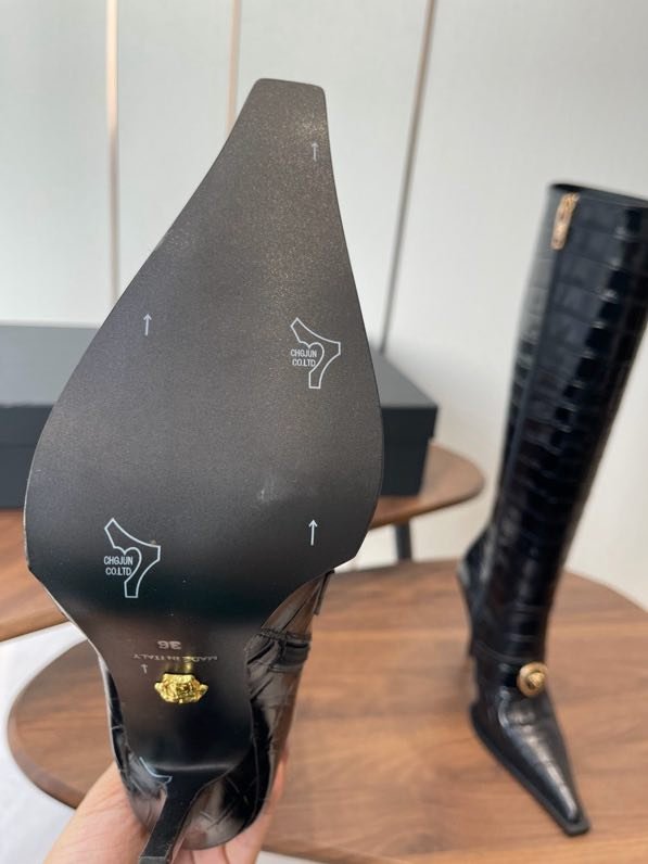 Сапоги кожаные женские на высоком каблуке фото 9